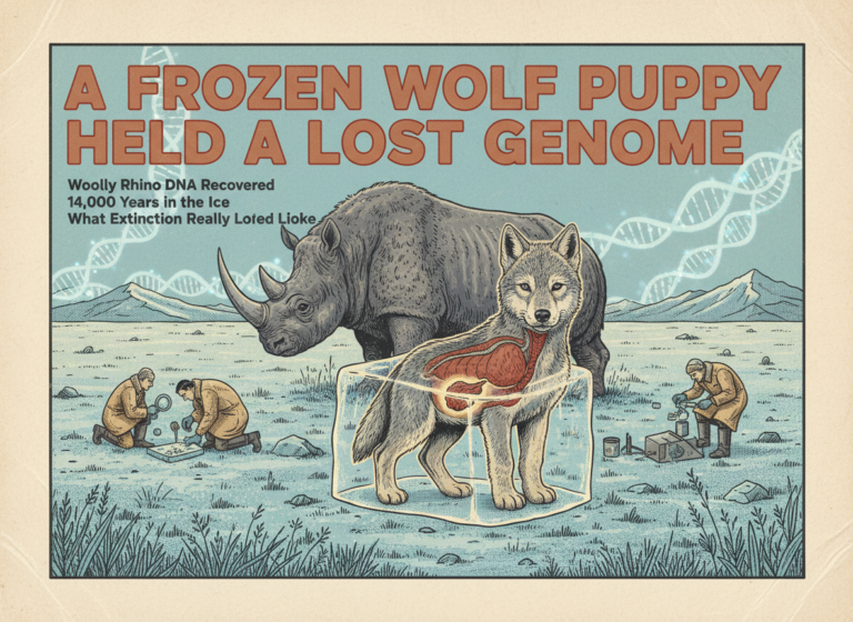 A Frozen Wolf Puppy Had Woolly Rhinoceros Meat in Its Stomach. Scientists Just Sequenced the Rhino's Full Genome From It.