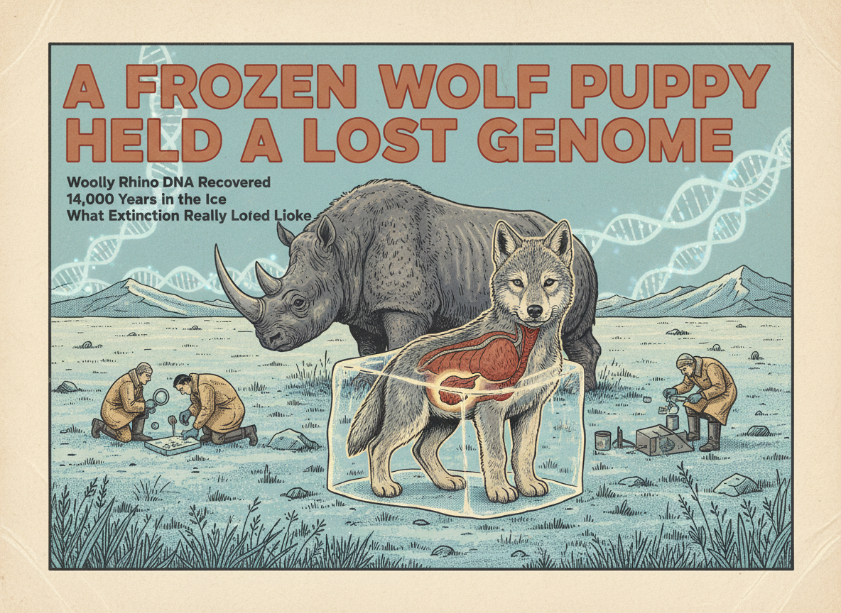 A Frozen Wolf Puppy Had Woolly Rhinoceros Meat in Its Stomach. Scientists Just Sequenced the Rhino’s Full Genome From It.