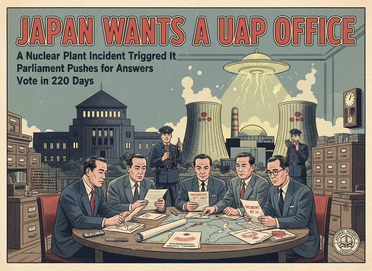 Japan’s Parliament Is Pushing for a UAP Investigation Office. The Trigger Was a Nuclear Power Plant Incident Nobody Has Explained.