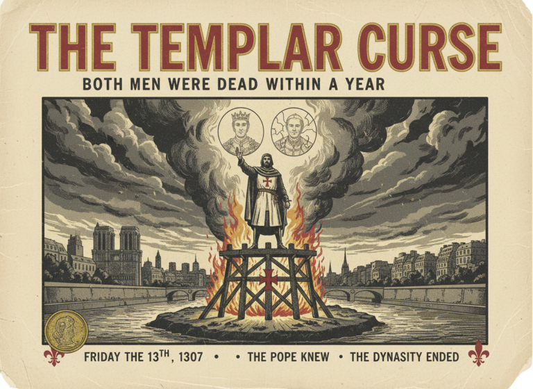 The Last Grand Master of the Knights Templar Burned in 1314 With a Curse on His Lips — Both Men He Cursed Were Dead Within a Year