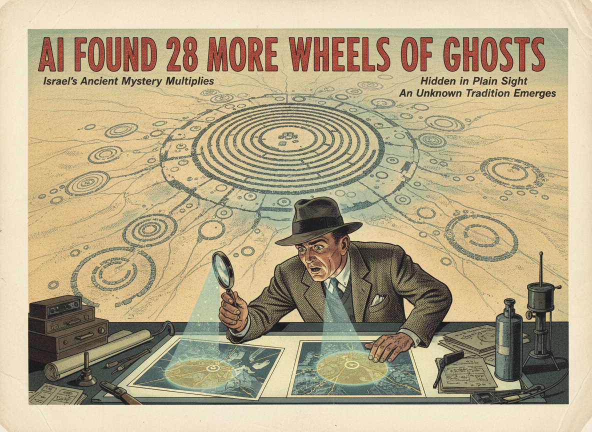 Israel’s “Wheel of Ghosts” Has Been a Mystery Since 1968. AI Just Found 28 More of Them Hidden in Plain Sight.