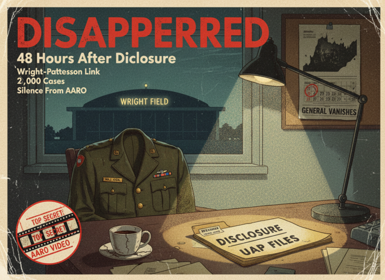 A General Disappears — Two Days After Trump Announces UFO Disclosure