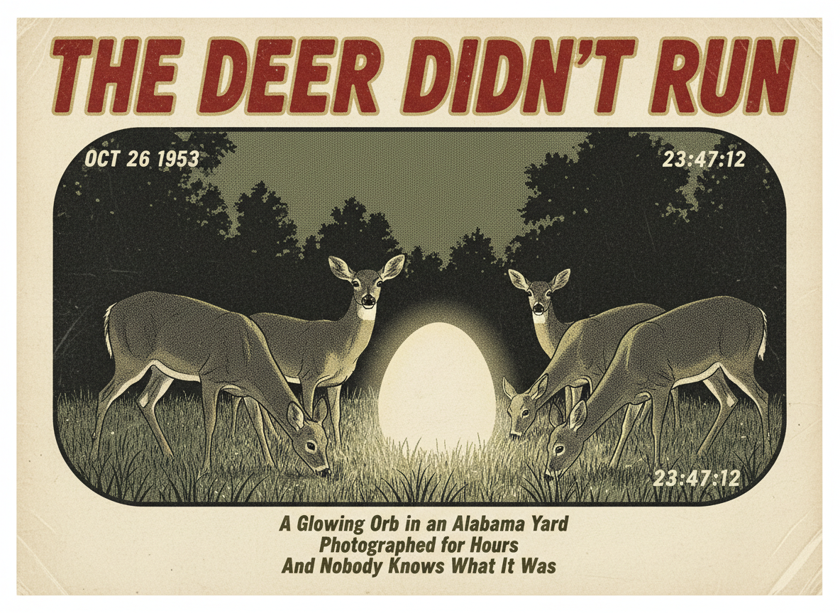 A Game Camera in an Alabama Backyard Photographed a 4-by-8-Foot Glowing Orb Standing Among Deer for Hours. The Deer Didn’t Flinch.