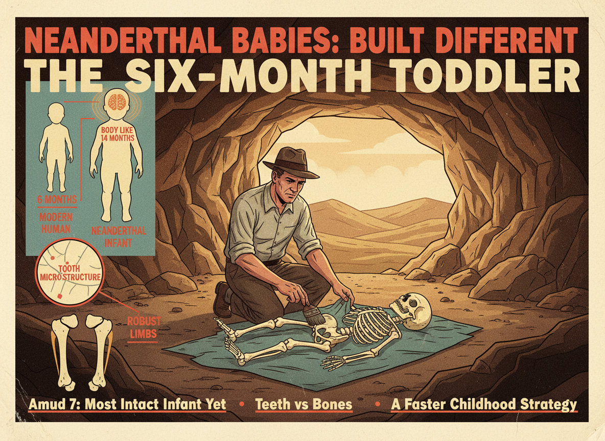 A Six-Month-Old Neanderthal Had the Body of a One-Year-Old Human. Its Brain Was Already Ahead Too.