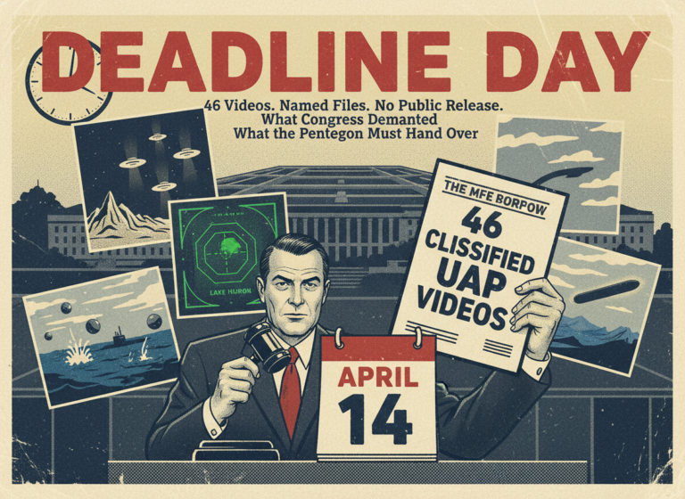 Today Is the Day Congress Gave the Pentagon to Hand Over 46 Classified UFO Videos. Here Is What Those Videos Allegedly Show.