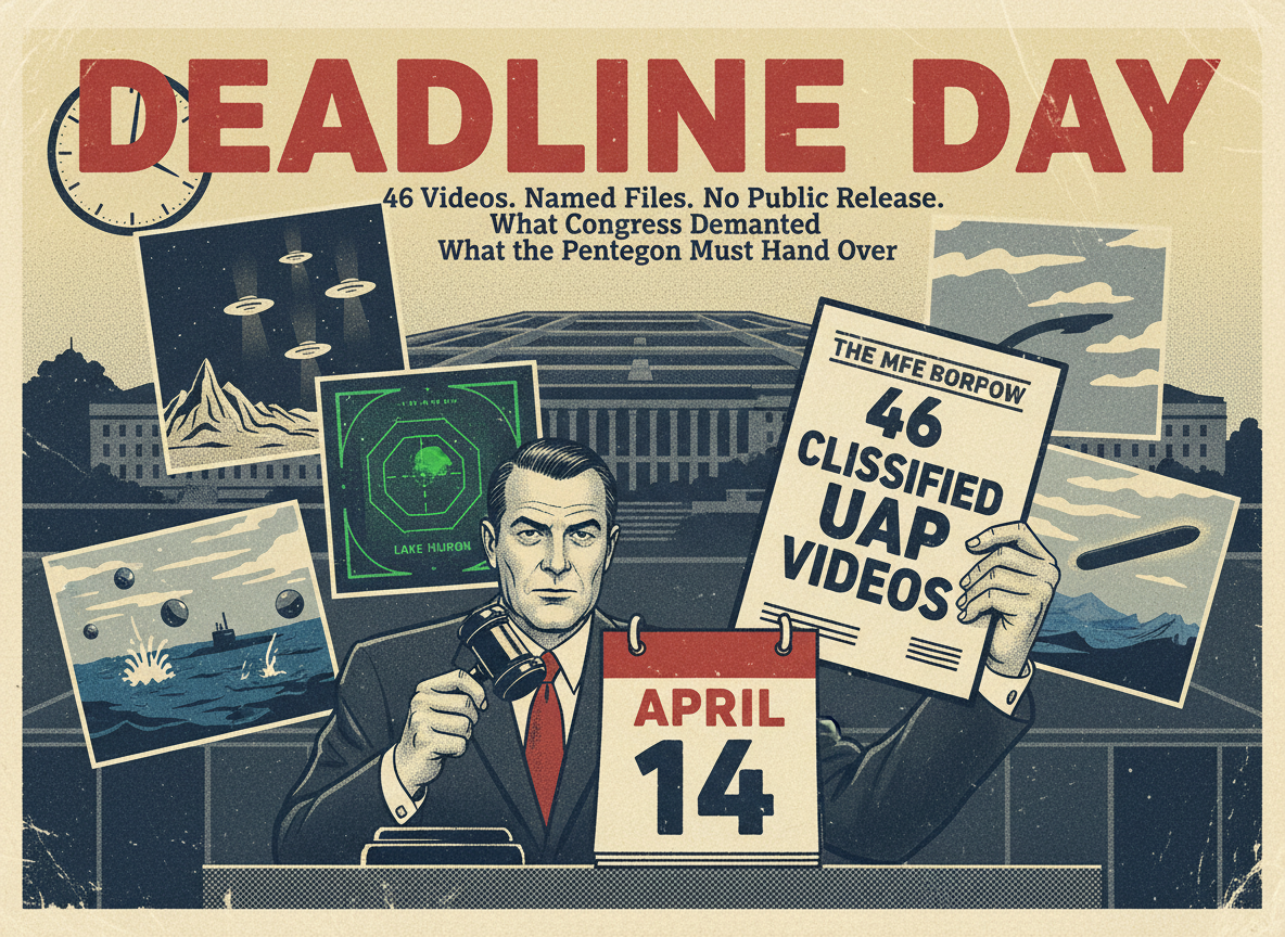 Today Is the Day Congress Gave the Pentagon to Hand Over 46 Classified UFO Videos. Here Is What Those Videos Allegedly Show.