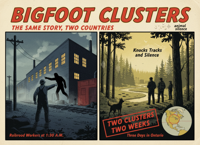 Two Bigfoot Clusters in Two Weeks: West Virginia Railroad Workers and Three Ontario Witnesses Are All Telling the Same Story.