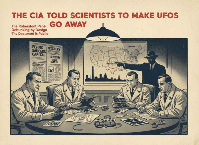 In 1953 the CIA Gathered Five Scientists in Secret, Showed Them UFO Evidence, and Then Told Them to Make People Stop Caring About UFOs. The Document Is on the CIA's Own Website.