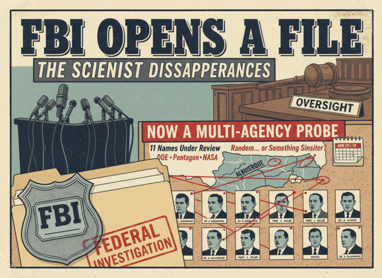 Trump, the FBI, and the House Oversight Chair All Confirmed the Same Thing This Weekend: The Scientist Disappearances Are Now a Federal Investigation.