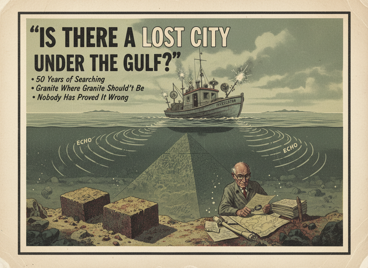 A Retired Architect Has Spent 50 Years Trying to Prove There Is a 12,000-Year-Old Lost City Under the Gulf of Mexico. The Academic World Has Not Confirmed It. Nobody Has Definitively Disproven It.