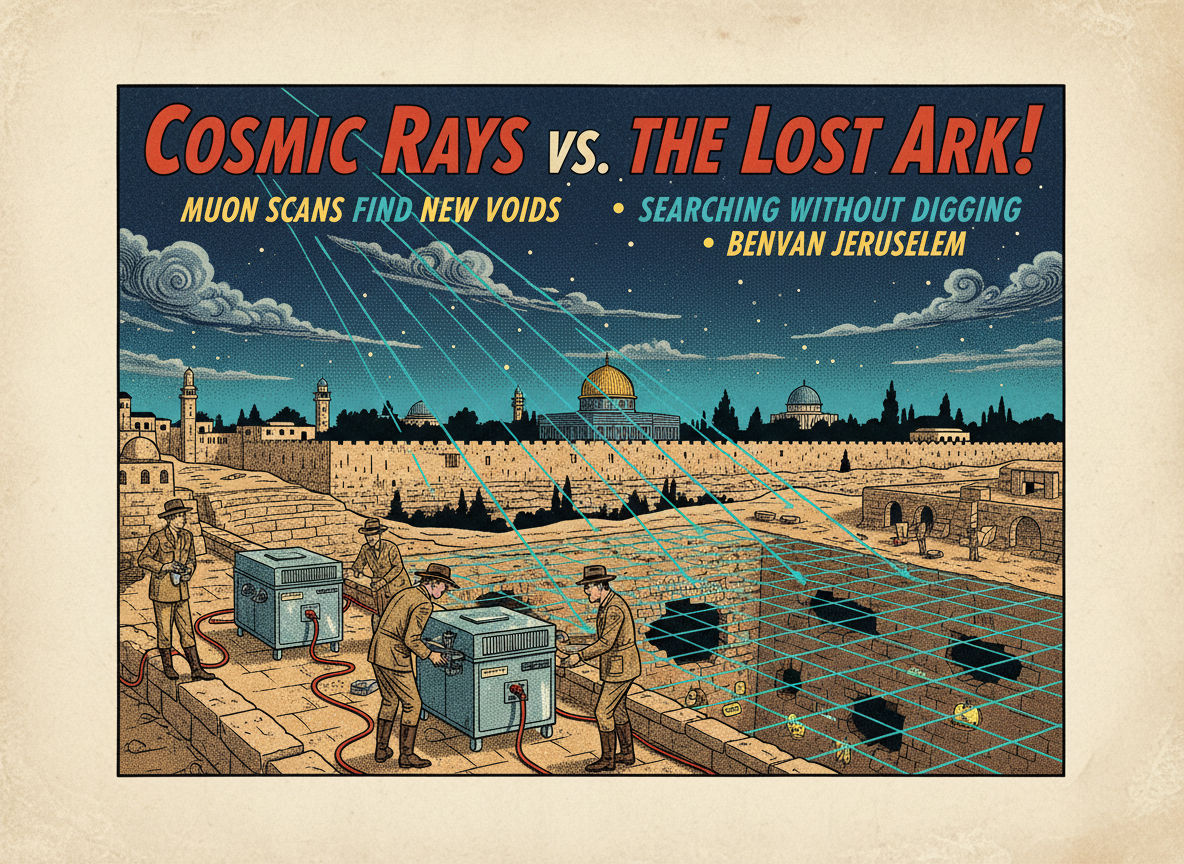 Archaeologists Are Using Cosmic Ray Detectors to Scan the Ground Under Jerusalem for the Ark of the Covenant. Previous Scans Already Found Unknown Voids.