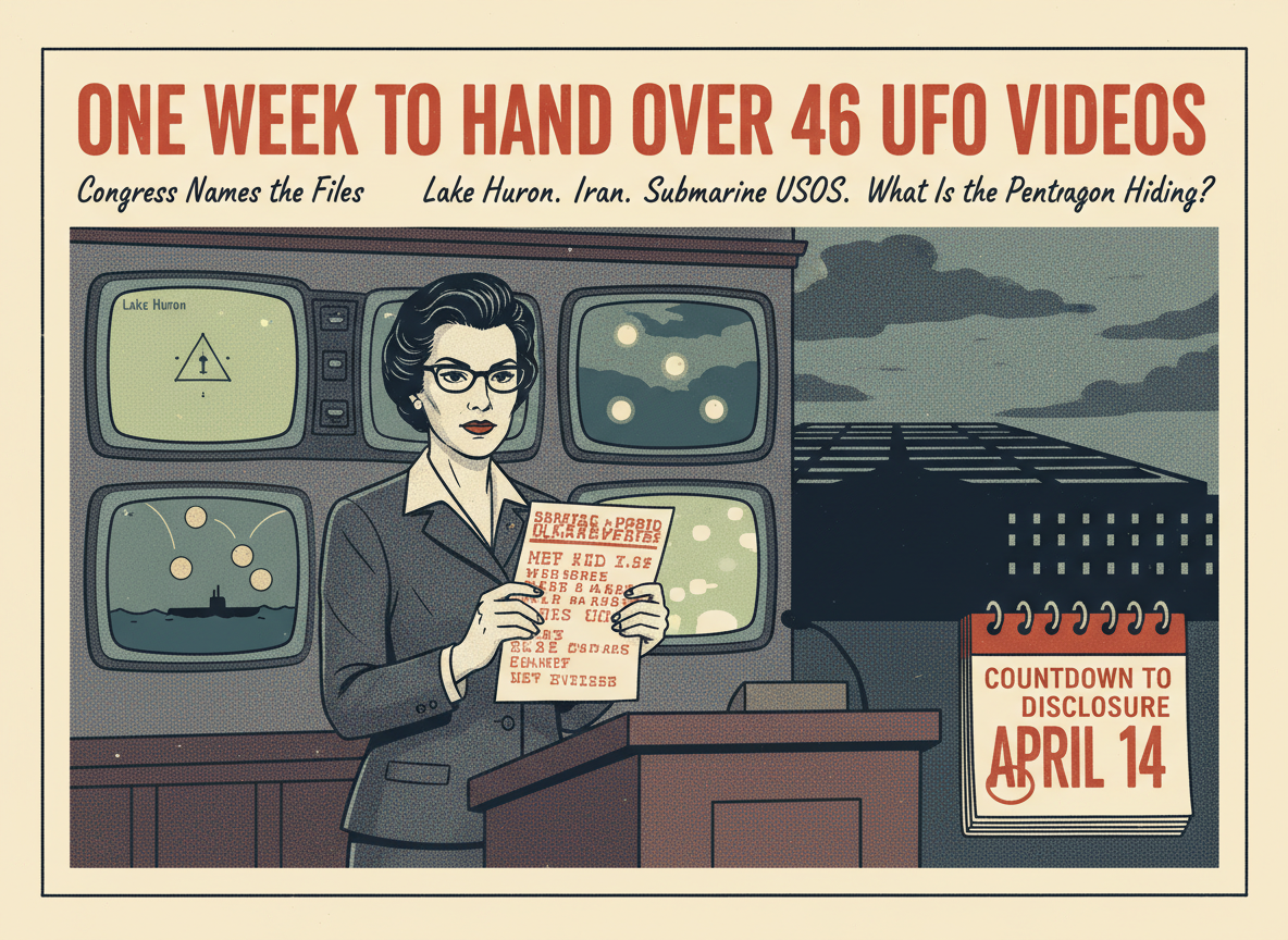Congress Gave the Pentagon One Week to Hand Over 46 Classified UFO Videos, and the Clock Is Running