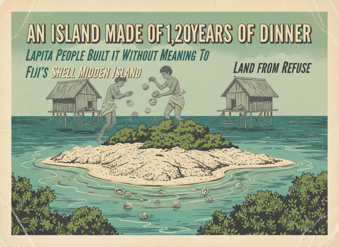 An Entire Island Near Fiji Is Made of 1,200-Year-Old Shellfish Scraps. Lapita People Built It Without Meaning To.