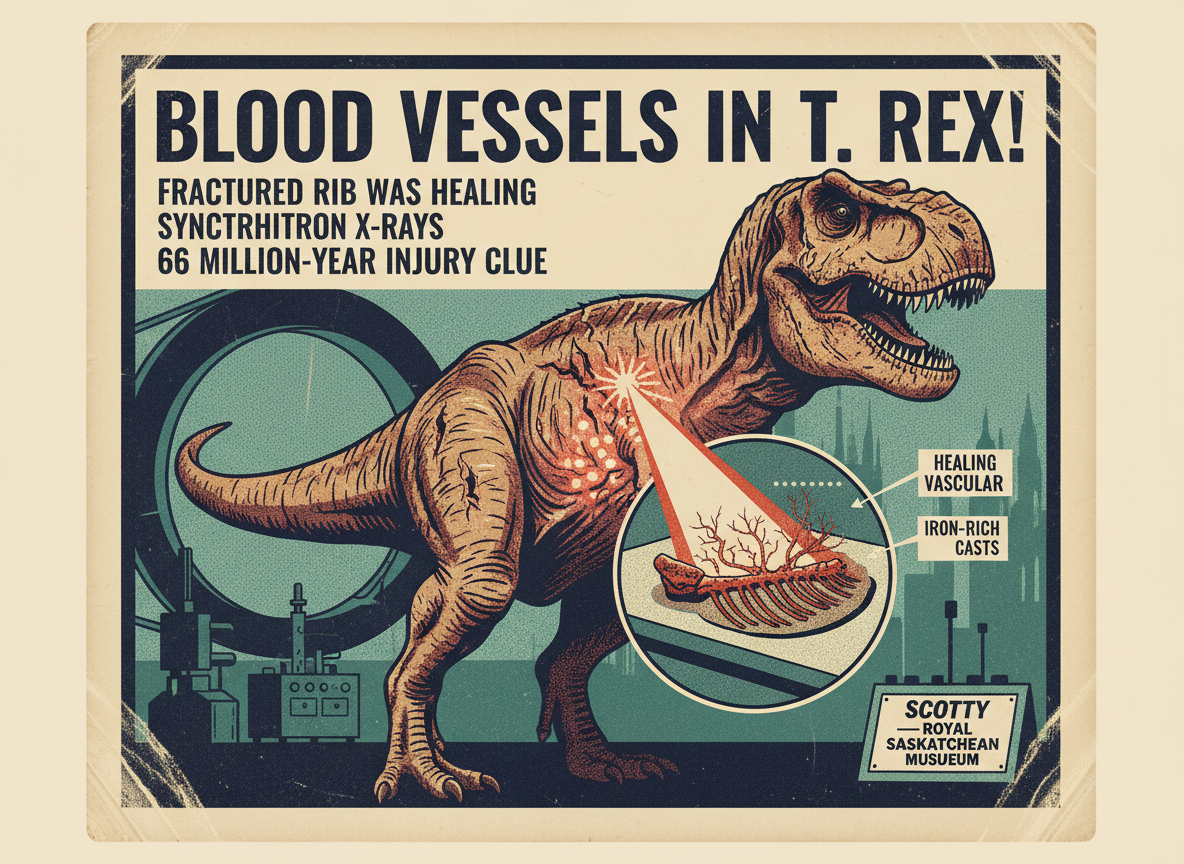 Scientists Found Preserved Blood Vessels Inside a T. Rex Fossil. The Dinosaur Had Been Hurt Before It Died.