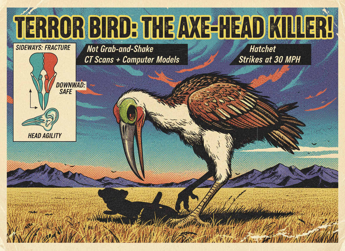 We Were Wrong About the Terror Bird. It Didn’t Grab and Shake. It Swung Its Head Like an Axe.