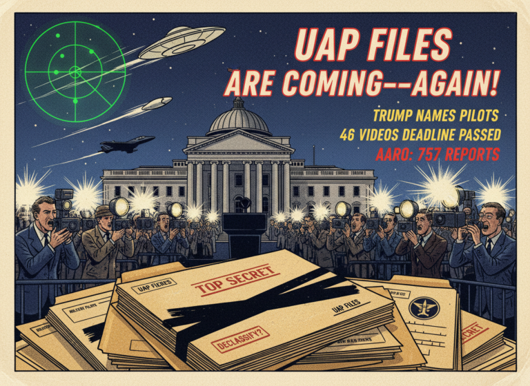 Trump Confirmed UAP Files Are Coming. Again. This Time He Named Military Pilots Specifically.