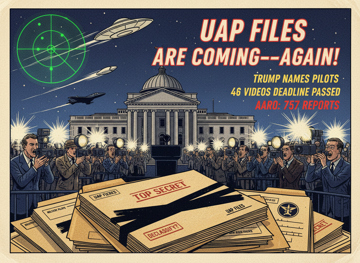 Trump Confirmed UAP Files Are Coming. Again. This Time He Named Military Pilots Specifically.