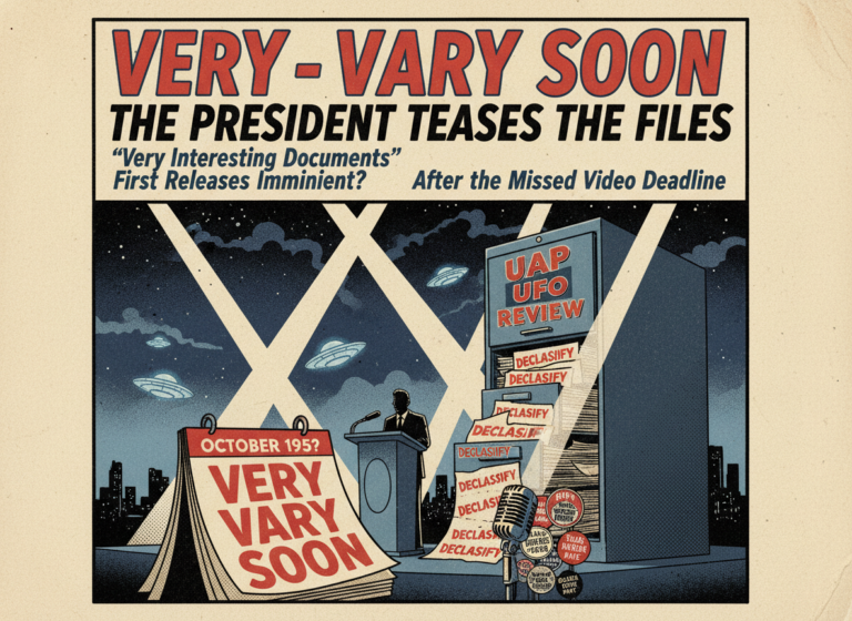 Trump Told a Phoenix Crowd He Found "Very Interesting" UFO Documents. The First Releases Are Coming "Very, Very Soon."