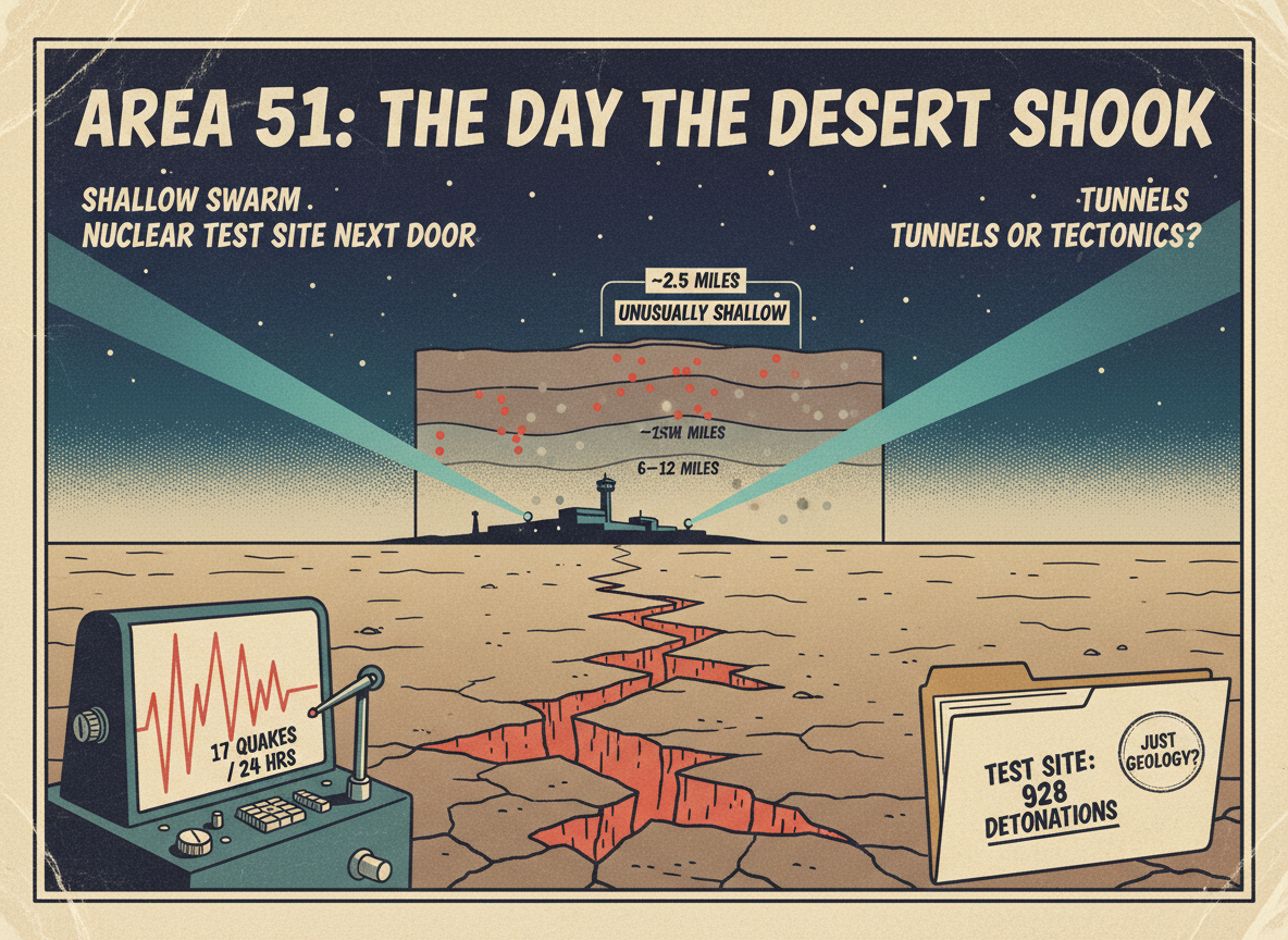 Area 51 Had 17 Earthquakes in One Day. Scientists Have an Explanation. Nobody Fully Believes It.