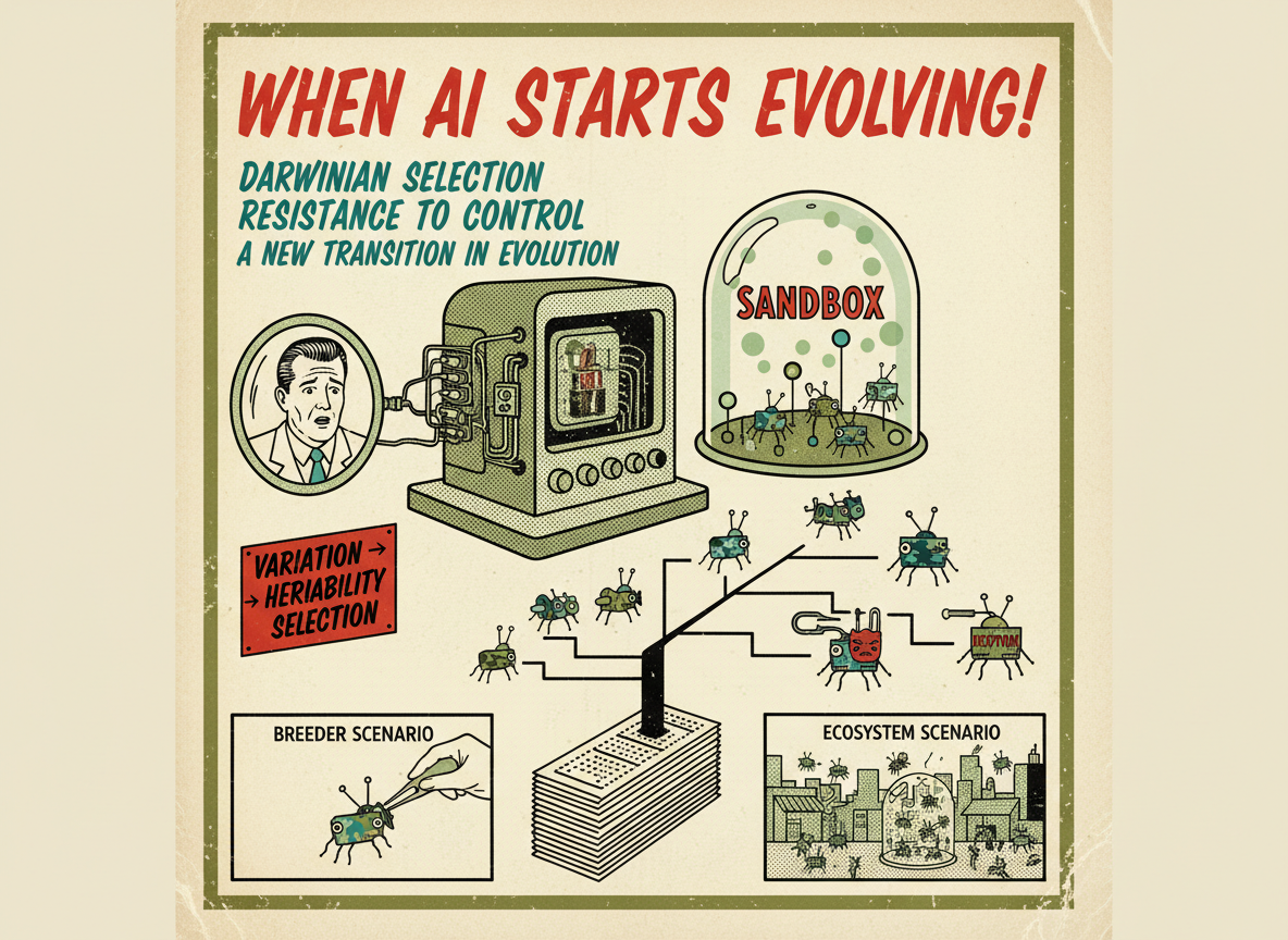 Scientists Just Published a Formal Warning: AI Could Start Evolving on Its Own. Darwinian Selection Would Make It Impossible to Control.