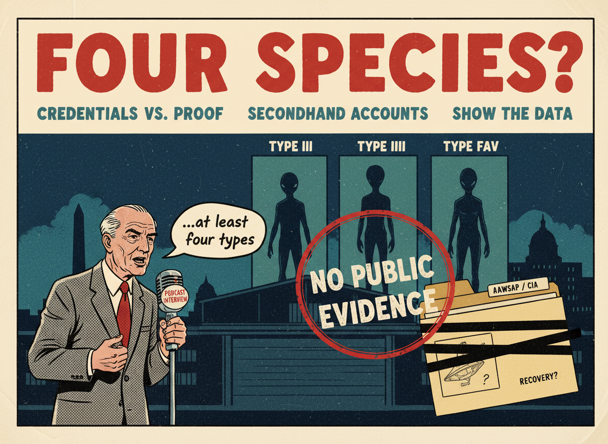A CIA Physicist Says America Has Recovered Four Species of Aliens. He Named Them. Here Is Who He Is and What He Said.