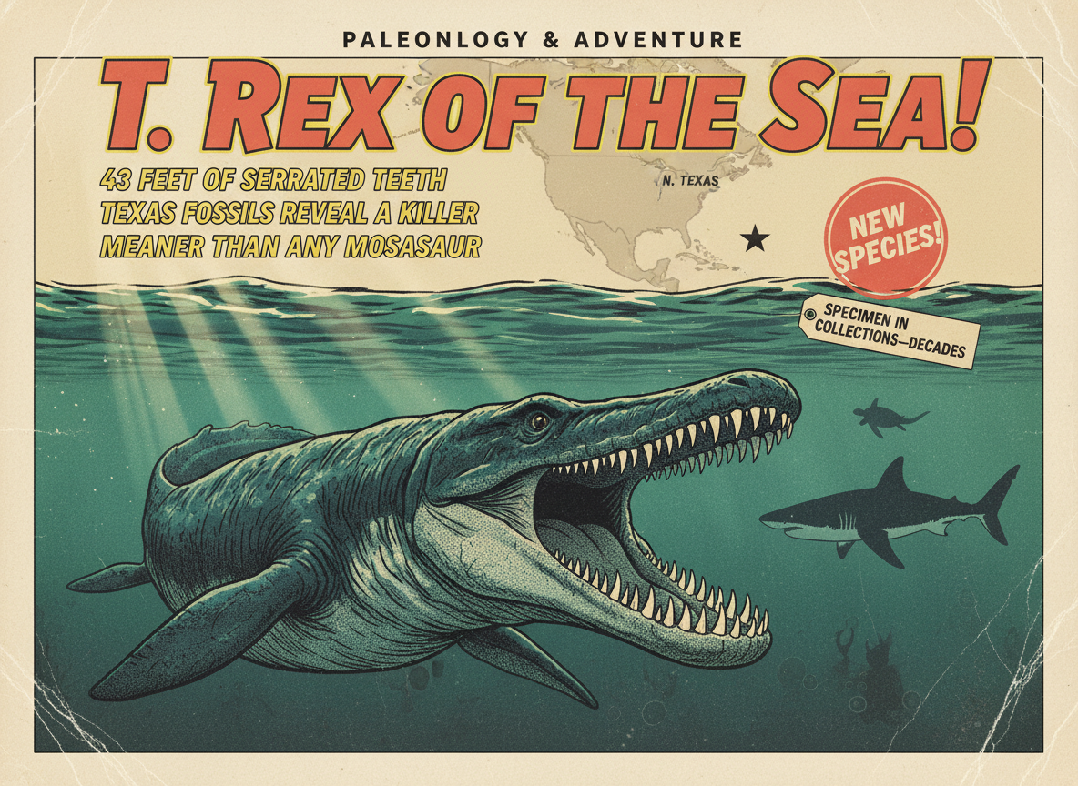 Scientists Just Named a New Sea Monster After T. Rex. It Was Twice as Long as a Great White and “Meaner Than Any Mosasaur.”